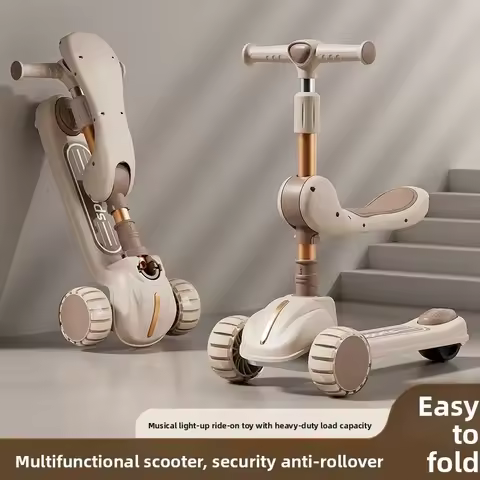 3-in-1 Children's Scooter: A Scooter for Boys and Girls That Can Be Sat On or Ridden
