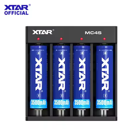 XTAR MC4S Charger USB Type-C Input Li-ion & Ni-MH Battery Charger 4-slot Charger