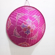 Caping Topi Petani Batik Titik Kerajinan Bambu / Caping Petani Batik