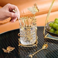 Stainless Steel Fruit Fork Set Household Small Fork Creative Dessert Fork High-value Fruit Insert Ca