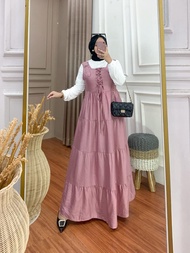 Geka Collection - Gamis VANIA Overall inner Crinkle combo Polo Linen