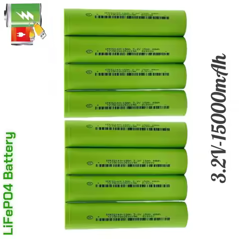 3.2V 15Ah 32140 LiFePO4 Rechargeable Lithium Battery 48WH Large Capacity Scooter Battery Cell A-grad