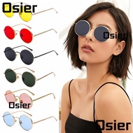OSIER Steampunk Sunglasses Circle Glasses UV Protection Metal Frame Round Sunglasses