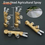 YOLANDA Atomizing Sprayer Nozzle, Copper 4 Nozzles Agriculture Spray Nozzle, Atomizer Adjustable Fan