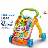 VTech Baby Walker - Toddler Sit To Stand Learning Walker Music Toys  - Orange