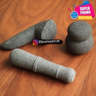 Mandiri Stone Paket Dapur Bunda Isi Anak Cobek Ulekan Batu Angka 8 Alu Lumpang Penumbuk Ulegan . Ule