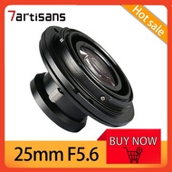 7Artisans 25mm F5.6 Drone Aerial Photography 3D Mapping Lens APS-C Manual Fixed Camera Lens Suitable for Sony E Mount