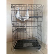 BMF (PELAPIK LEBAR) Sangkar Kucing 2 Tingkat  / (BESI KUKUH) / Cat Cage 2 Level / Kandang Kucing