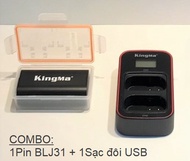 Pin Sạc thay thế chính hãng  dùng cho máy ảnh Panasonic Lumix GH3-5DC- S1 S5:  Ruibo DMW-BCF19 DSTE 