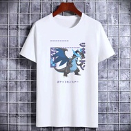 T-Shirt Featuring Charizard And Dragonite Design For Anime Fans - Unisex Casual Short Sleeve Tee Wit