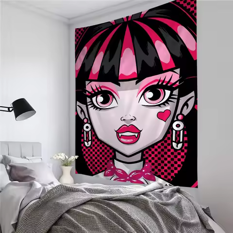 Cartoon Monster High Movie British Legend 007 J-james-Bond Anime Tapestry Hanging Tarot Hippie Wall 