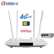 300Mbps 4G Unlocked Modem Sim Card 4 External Antennas Home Hotspot Mesh GSM LTE Mobile Wireless