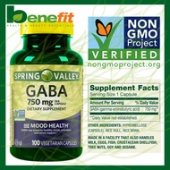 GABA 750mg Calm & Relaxation Support | Mood Balance Supplement 100 Capsules