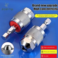 SHOPSHARING Drill Chuck Adapter, 1.5-6.5mm Hexagonal Handle Quick Change Chuck,  Self-Tightening 1/4
