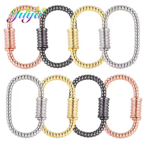 Juya DIY Decoration Carabiner Fastener Spring Lobster Screw Locket Clasps Accessories For Keychain N