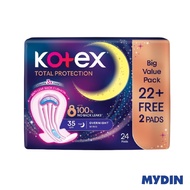 Kotex Total Protection Overnight Wing 35cm (22 + 2 pads)