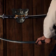 【BBI】-Japanese Black Katana Mask Wall Holder Wall Mounted Rack Samurai Sword Display Stand Katana Su