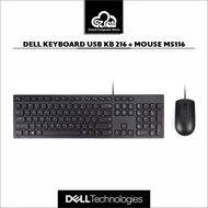 DELL KEYBOARD USB KB 216 + MOUSE MS116 ORIGINAL