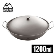 TITAN MANIA Campfire pot pot with lid titanium ultra lightweight durable direct fire solo double han