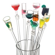 【In-Demand Item】 YANGMJ 10 pcs Beverage Mixer Glass 9.1 Inches Cup Decoration Mixing Rod Beautiful D