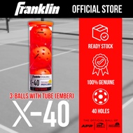 Franklin X-40 Pickleballs Ember 3-Balls Tube