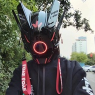 Cyberpunk Style Mask Mask Luminous cos Cyberpunk Mask Cool Bar Unique Machinery Handsome N