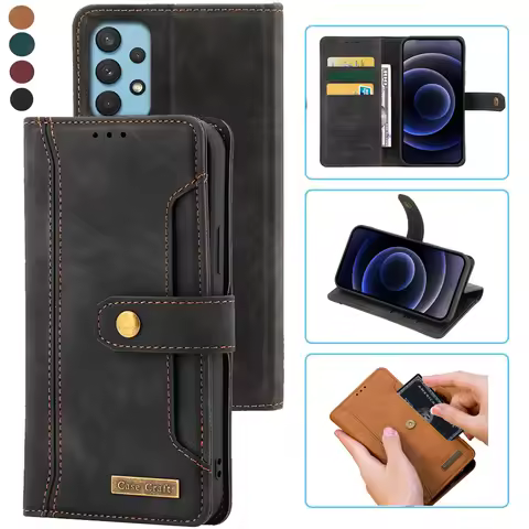 For Samsung Galaxy A32 Case Flip Leather Book Cover For Samsung A32 4G Case Wallet Magnetic Phone Ba