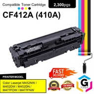 Compatible HP CF412A (410A) Yellow LaserJet Toner Cartridge for Color Laserjet M452NW/ M452DW/ M452D