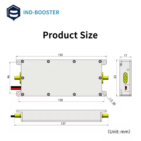 INDBOOSTER 1000-2000MHz 1-2GHz WIDEBAND BROADBAND UNIDIRECTIONAL RF BOOSTER SIGNAL AMPLIFIER ONLY TR