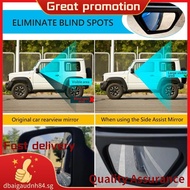 2 PCS Rear Side Mirror View Blind Spot Assist Mirror Wide Angle Convex Rear View Mirror Black Automo