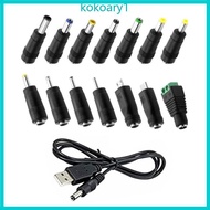 KOKO USB to DC5V Power Cord Features 14 Adapter Plugs 5 5x2 1mm Feamle for More 5V
