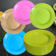 9inch Plate 12pcs/Dozen Plastic Round Plate  Manipis Plate Reusable plates, picnic plates, cutlery