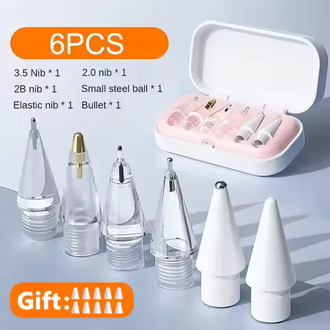 Replacement Pencil Tips for Apple Pencil 1/2/3th Apple Pencil Pro 4/6 Pcs 2B Soft Nibs for IPad Pro