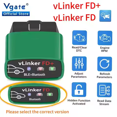 Vgate vLinker FD+ BT4.0/ FD BT3.0 V2.2 for Ford Forscan OBD2 Scanner Car Diagnostic Tools Auto Scann