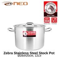 Zebra Stainless Steel Stock Pot  Ø28xh20cm, 12Ltr
