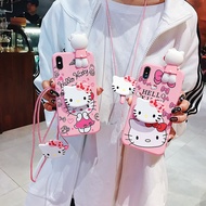 Huawei P10 P10 Plus P20 P20 Lite P20 Pro P30 P30 Pro P30 Lite P40 Lite Huawei Mate 20 20 Lite 10 Lite Cute Lovely Hello Kitty Phone Case Soft Cover with Pop Up Stand Lanyard