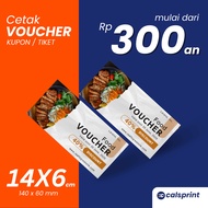 Custom Size Voucher Printing 14 x 6 Custom Food Coupon Voucher Printing