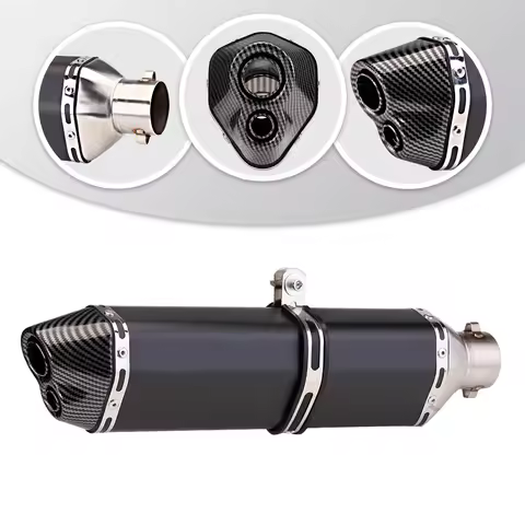Universal 36-51mm Motorcycle exhaust muffler with Db killer muffler double hole for cbr125r GY6 R3 c