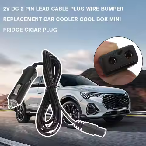 2m 12V DC 2 Pin Cable Plug Wire Bumper Replacement Cooler Box Cable Mini Adapter Car Fridge Cool B7K