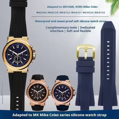 For Michael Kors MK8184 MK8152 MK9020 MK8730 MK8761 8295 8296 8445 Men Watchband MK Silicone Watch S