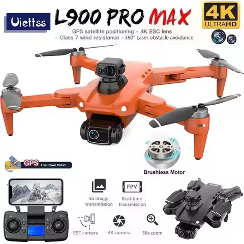 New L900 Pro MAX GPS Drone 4K Professional Dual Camera 5G Wifi 360° Obstacle Avoidance Brushless Fol