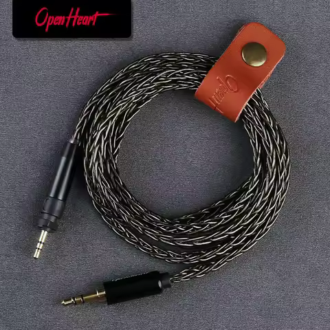 OPENHEART 8 Core Headphone Cable For SHURE SRH840 SRH440 SRH940 Philips SHP9000 SHP8900 Silver Plate