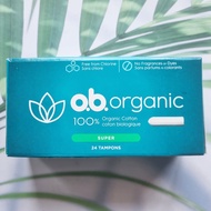 ผ้าอนามัยแบบสอด ทำจากผ้าฝ้ายออร์แกนิก เหมาะกับวันมามาก 100% Organic Cotton Super 24 Tampons (o.b. or