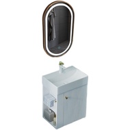 ‍🚢UG73Smart Mirror Small Apartment Bathroom Cabinet50CMSolid Wood Modern Minimalist Small Wall-Mounted Floor-Standing Wa