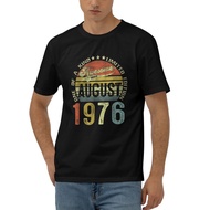 44 Years Old August 1976 Birthday Cotton T-Shirt