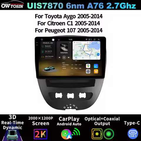 FYT7870 QLED 2K Screen Android Car Multimedia GPS Navigation System Audio Radio CarPlay For Toyota A
