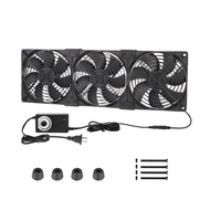 3 x 120mm Computer Fan with AC Plug 110V - 240V, High CFM Computer Fan with Speed Controller, Coolin