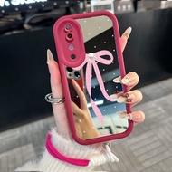 Casing hp for VIVO V40 5G V40 Pro 5G V40 Lite 5G Y200 5G Y300 5G Case Casing bow pattern Silicone So