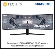 Samsung 49" DQHD Monitor With 1000R Curved Gaming Monitor LC49G95TSSEXXS