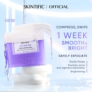 SKINTIFIC AHA BHA PHA Exfoliating Pads Toner Soothes Acne and Lightens Blemishes Skin-Smoothing Cott